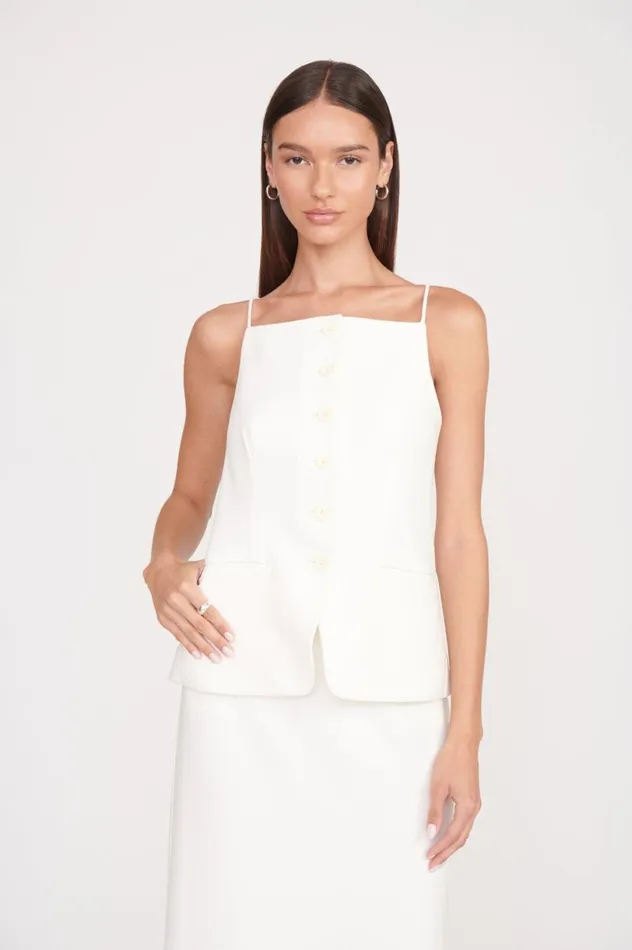 Women Tops STAUD STAUD UNA TOP ECRU