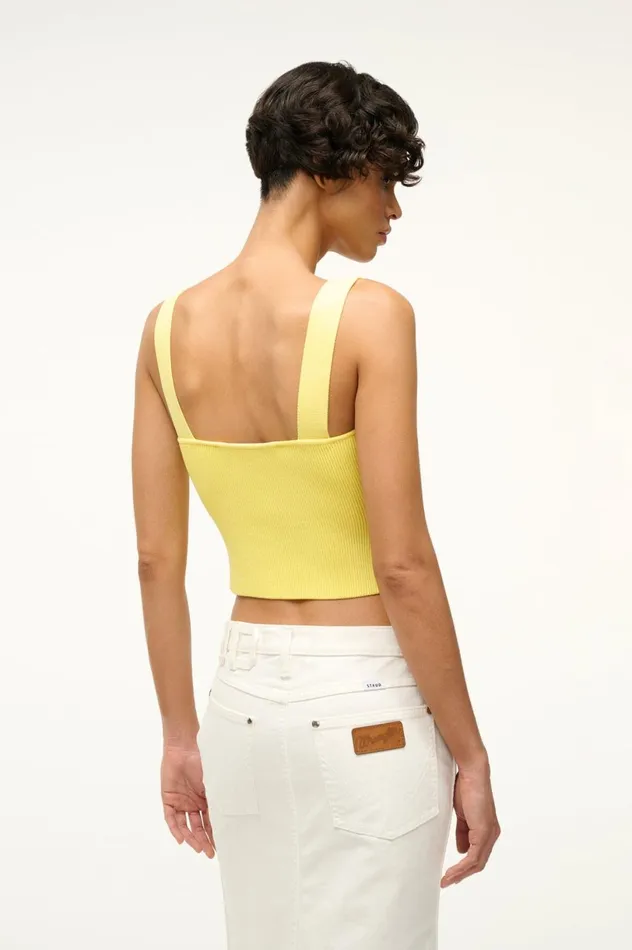 Women Tops STAUD STAUD WRANGLER THE OVERALL RIB TANK YELLOW Women Tops STAUD STAUD WRANGLER THE OVERALL RIB TANK YELLOW