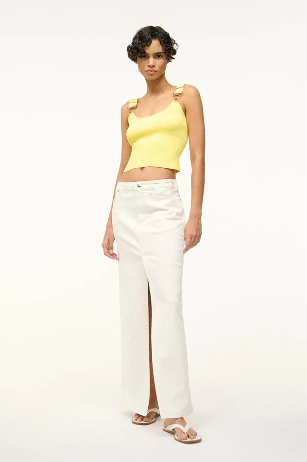 Women Tops STAUD STAUD WRANGLER THE OVERALL RIB TANK YELLOW Women Tops STAUD STAUD WRANGLER THE OVERALL RIB TANK YELLOW