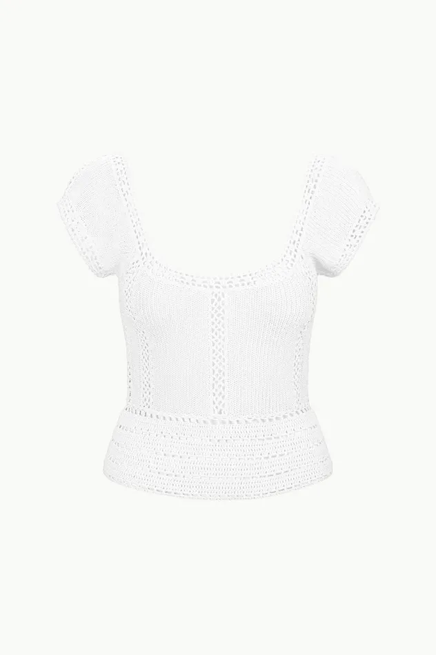Women Tops STAUD STAUD YARA TOP WHITE Women Tops STAUD STAUD YARA TOP WHITE