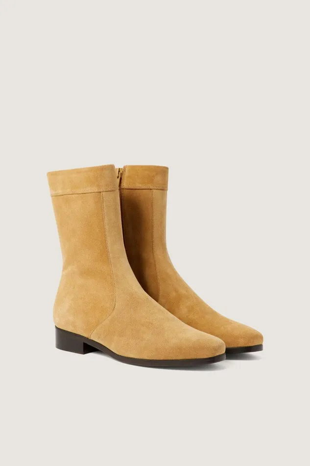 Women TORTOISESHELL ANKLE BOOTS Beige Soeur Shoes