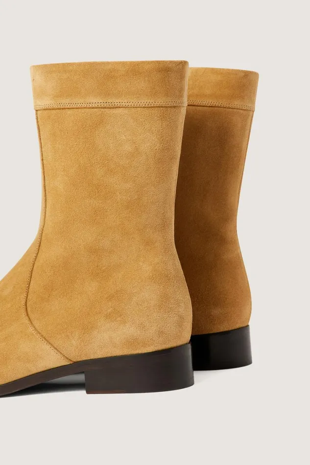 Women TORTOISESHELL ANKLE BOOTS Beige Soeur Shoes