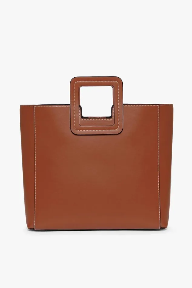 Women Totes STAUD SHIRLEY LEATHER BAG SADDLE Women Totes STAUD SHIRLEY LEATHER BAG SADDLE