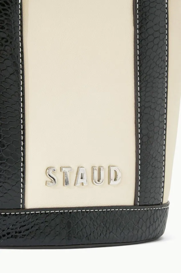 Women Totes STAUD STAUD ALLORA MINI TOTE CREAM BLACK Women Totes STAUD STAUD ALLORA MINI TOTE CREAM BLACK