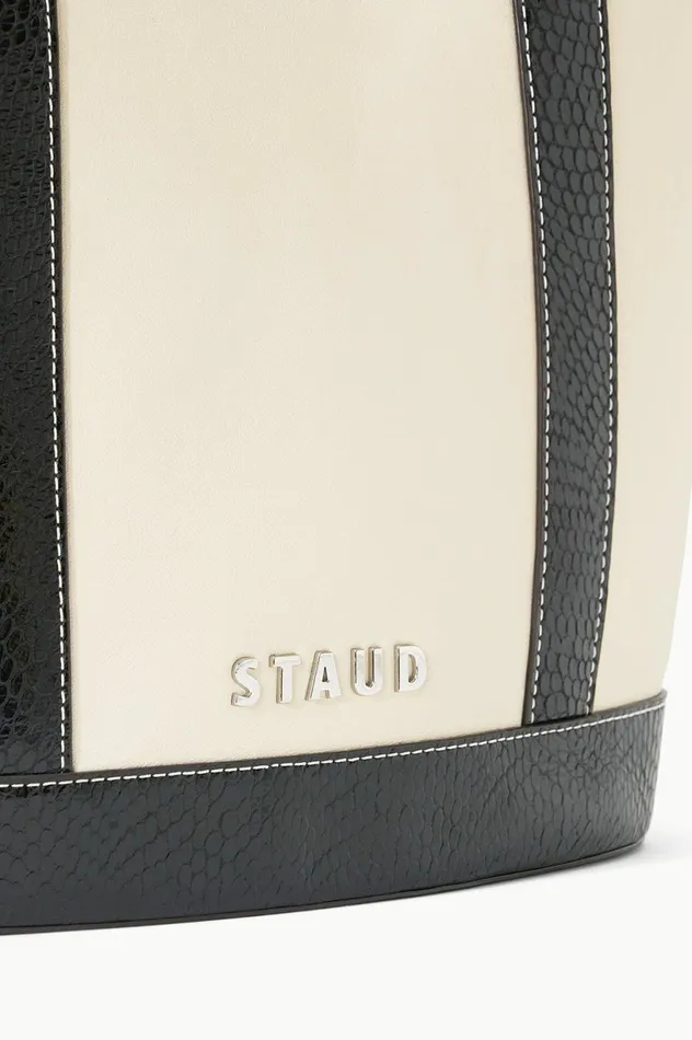 Women Totes STAUD STAUD ALLORA TOTE CREAM BLACK Women Totes STAUD STAUD ALLORA TOTE CREAM BLACK
