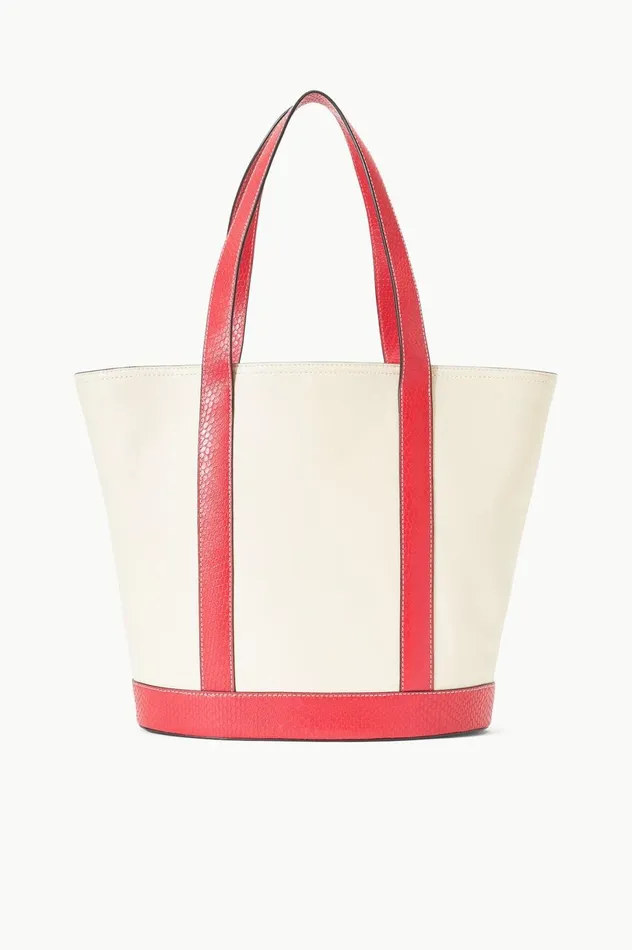 Women Totes STAUD STAUD ALLORA TOTE CREAM RED ROSE