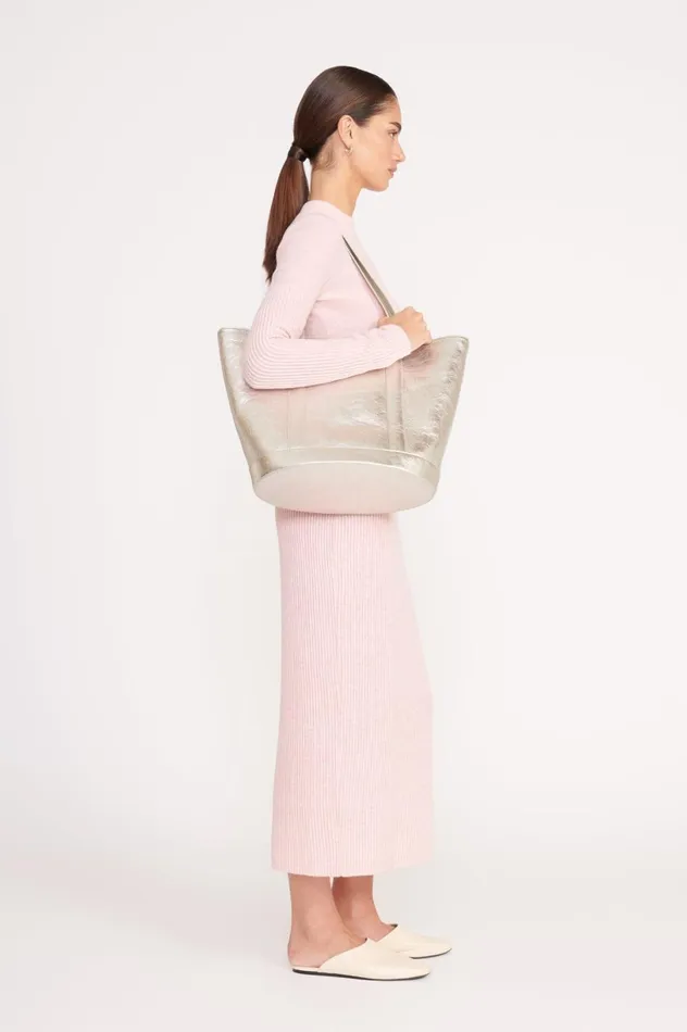 Women Totes STAUD STAUD ALLORA TOTE SILVER Women Totes STAUD STAUD ALLORA TOTE SILVER