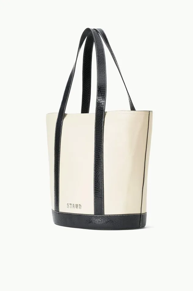 Women Totes STAUD STAUD CUSTOM MONOGRAM ALLORA TOTE CREAM BLACK Women Totes STAUD STAUD CUSTOM MONOGRAM ALLORA TOTE CREAM BLACK