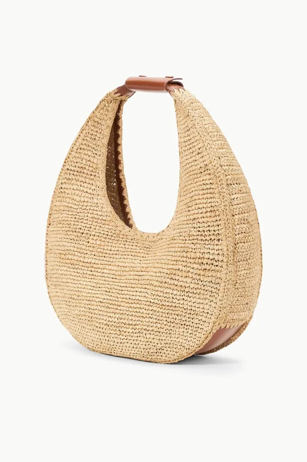 Women Totes STAUD STAUD LARGE RAFFIA MOON TOTE BAG NATURAL TAN Women Totes STAUD STAUD LARGE RAFFIA MOON TOTE BAG NATURAL TAN