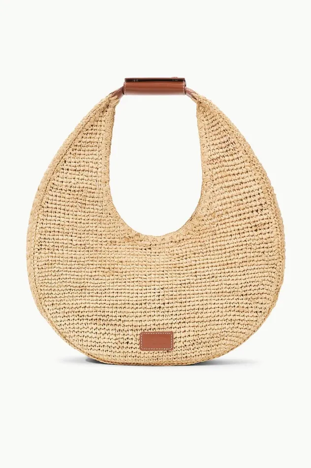 Women Totes STAUD STAUD LARGE RAFFIA MOON TOTE BAG NATURAL TAN Women Totes STAUD STAUD LARGE RAFFIA MOON TOTE BAG NATURAL TAN