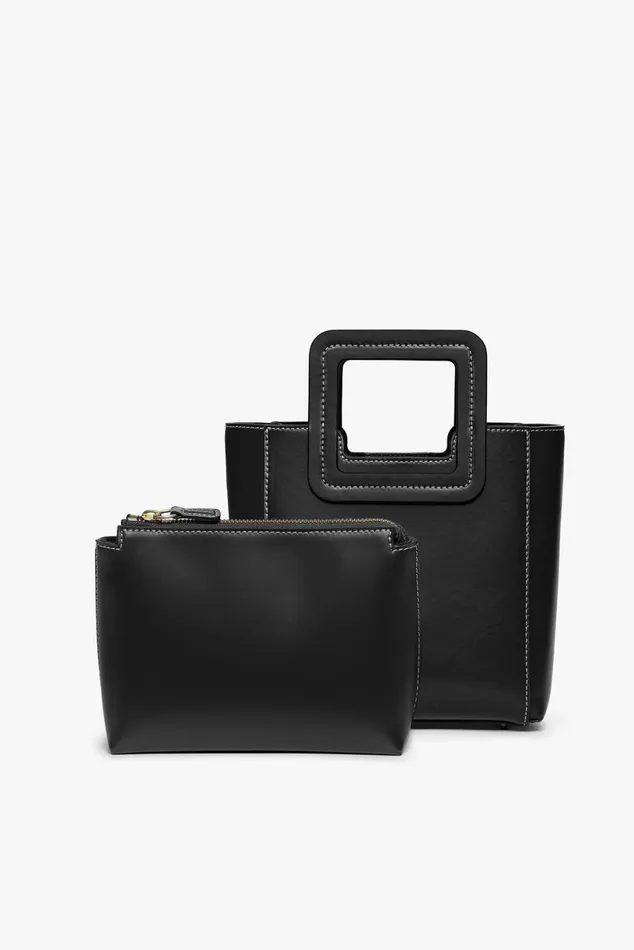 Women Totes STAUD STAUD MINI SHIRLEY LEATHER BAG BLACK Women Totes STAUD STAUD MINI SHIRLEY LEATHER BAG BLACK