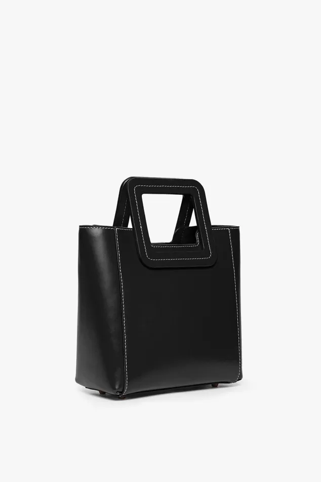 Women Totes STAUD STAUD MINI SHIRLEY LEATHER BAG BLACK Women Totes STAUD STAUD MINI SHIRLEY LEATHER BAG BLACK