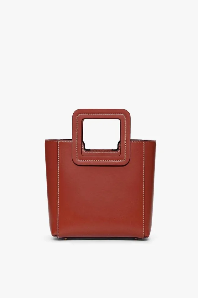 Women Totes STAUD STAUD MINI SHIRLEY LEATHER BAG COGNAC Women Totes STAUD STAUD MINI SHIRLEY LEATHER BAG COGNAC