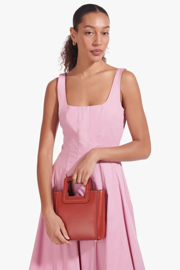Women Totes STAUD STAUD MINI SHIRLEY LEATHER BAG COGNAC Women Totes STAUD STAUD MINI SHIRLEY LEATHER BAG COGNAC