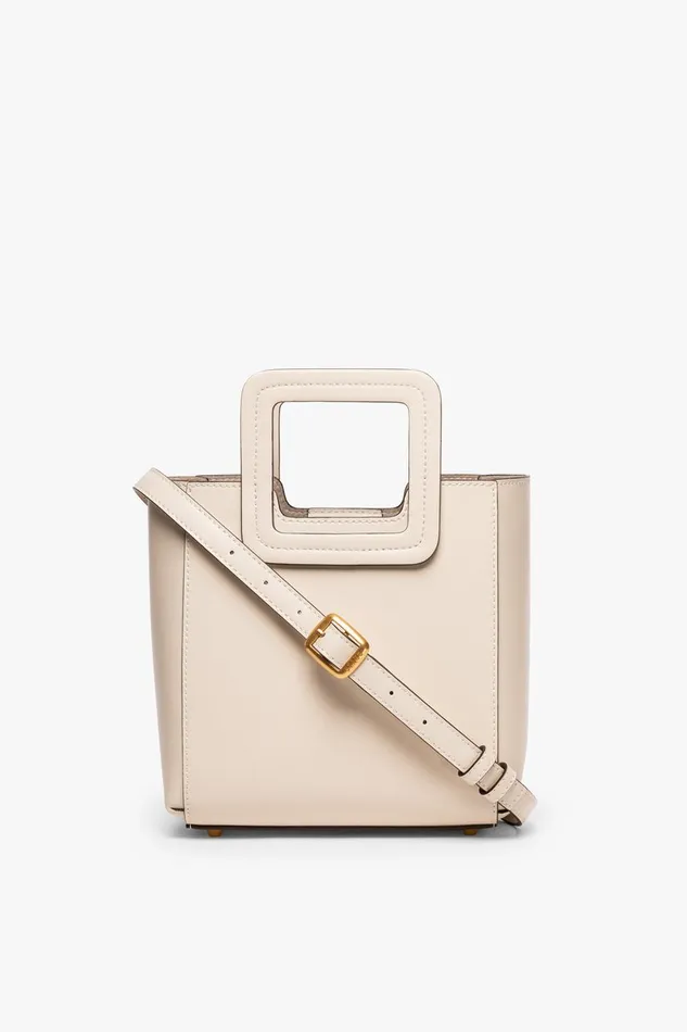 Women Totes STAUD STAUD MINI SHIRLEY LEATHER BAG CREAM Women Totes STAUD STAUD MINI SHIRLEY LEATHER BAG CREAM