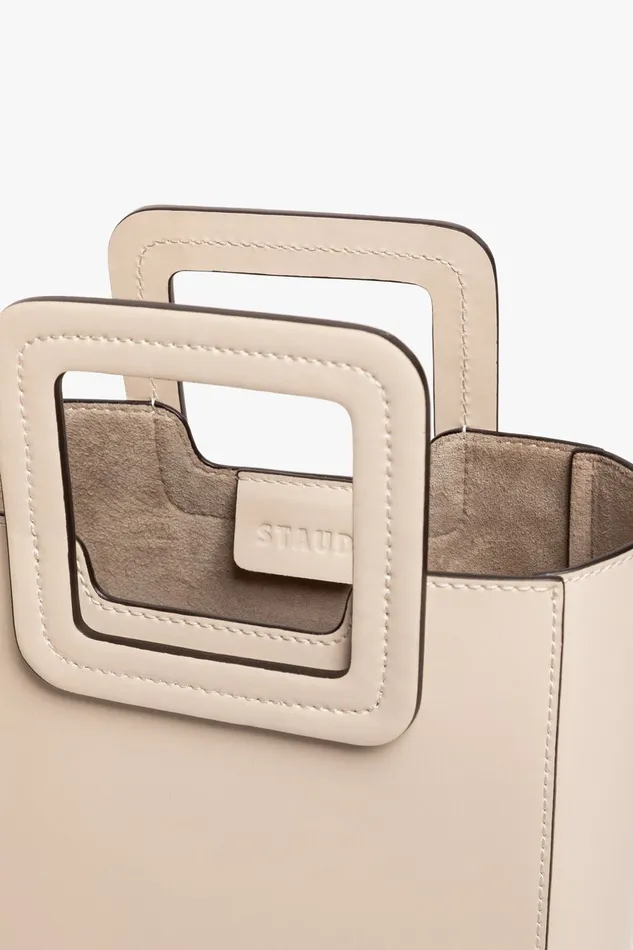 Women Totes STAUD STAUD MINI SHIRLEY LEATHER BAG CREAM Women Totes STAUD STAUD MINI SHIRLEY LEATHER BAG CREAM