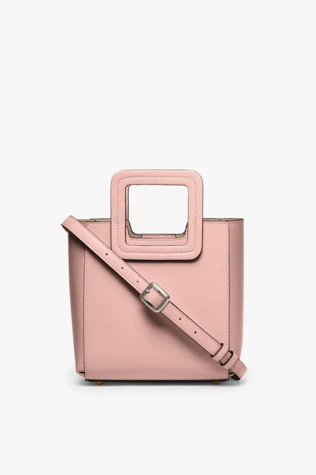 Women Totes STAUD STAUD MINI SHIRLEY LEATHER BAG DARK BLUSH