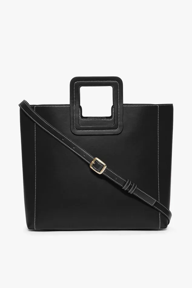 Women Totes STAUD STAUD SHIRLEY LEATHER BAG BLACK