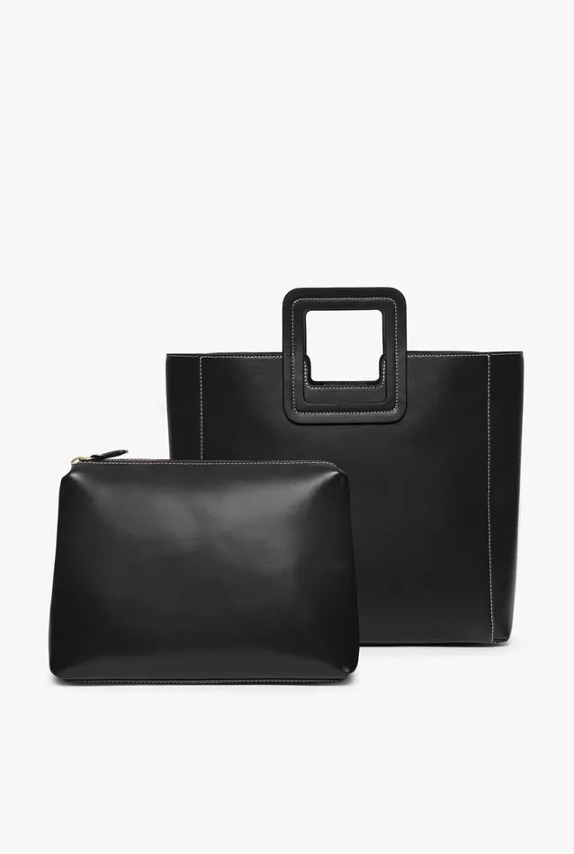 Women Totes STAUD STAUD SHIRLEY LEATHER BAG BLACK Women Totes STAUD STAUD SHIRLEY LEATHER BAG BLACK