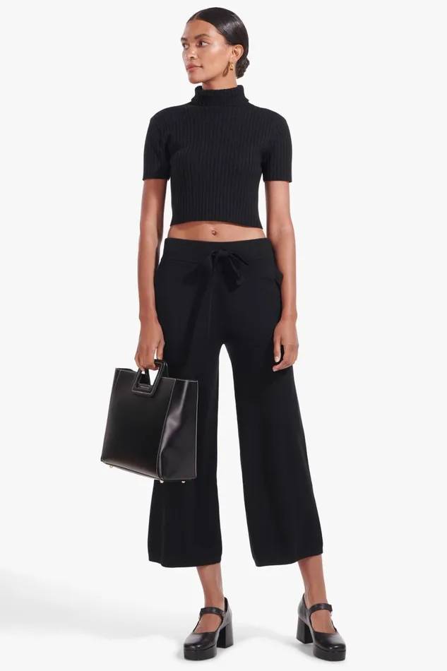 Women Totes STAUD STAUD SHIRLEY LEATHER BAG BLACK Women Totes STAUD STAUD SHIRLEY LEATHER BAG BLACK