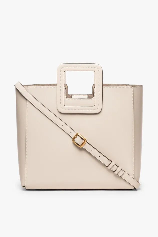Women Totes STAUD STAUD SHIRLEY LEATHER TOTE BAG CREAM