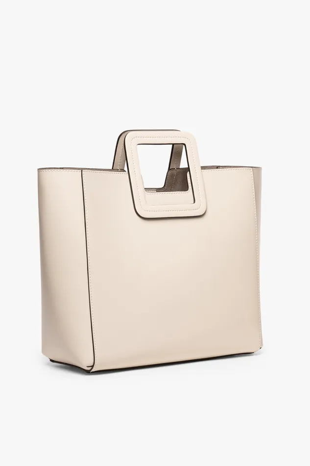 Women Totes STAUD STAUD SHIRLEY LEATHER TOTE BAG CREAM Women Totes STAUD STAUD SHIRLEY LEATHER TOTE BAG CREAM