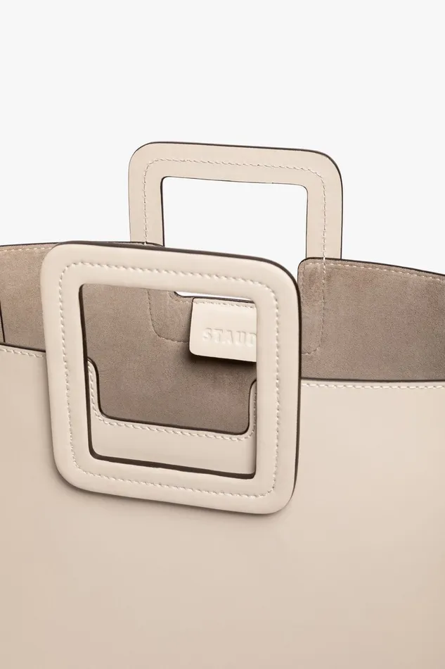 Women Totes STAUD STAUD SHIRLEY LEATHER TOTE BAG CREAM Women Totes STAUD STAUD SHIRLEY LEATHER TOTE BAG CREAM