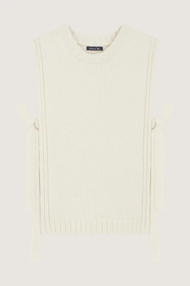 Women UZEL PULLOVER Offwhite Soeur Jumpers and Cardigans