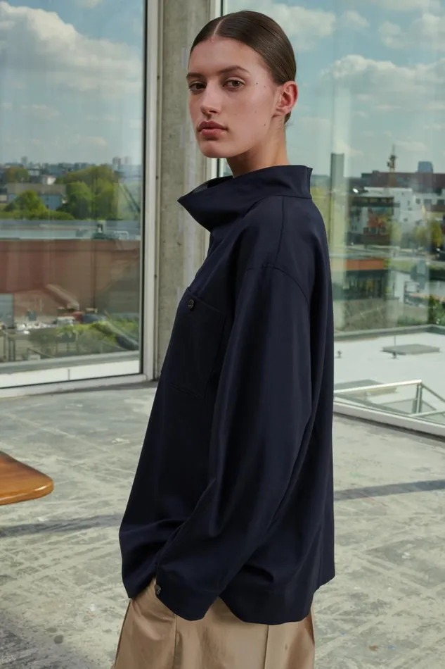 Women VAIL SHIRT Navy Soeur Shirts