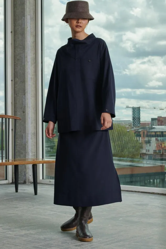 Women VAIL SHIRT Navy Soeur Shirts