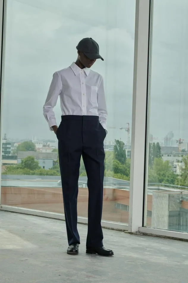 Women VALENCIA TROUSERS Navy Soeur Trousers