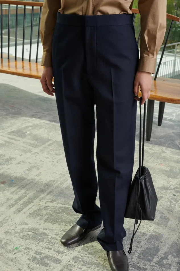 Women VALENCIA TROUSERS Navy Soeur Trousers