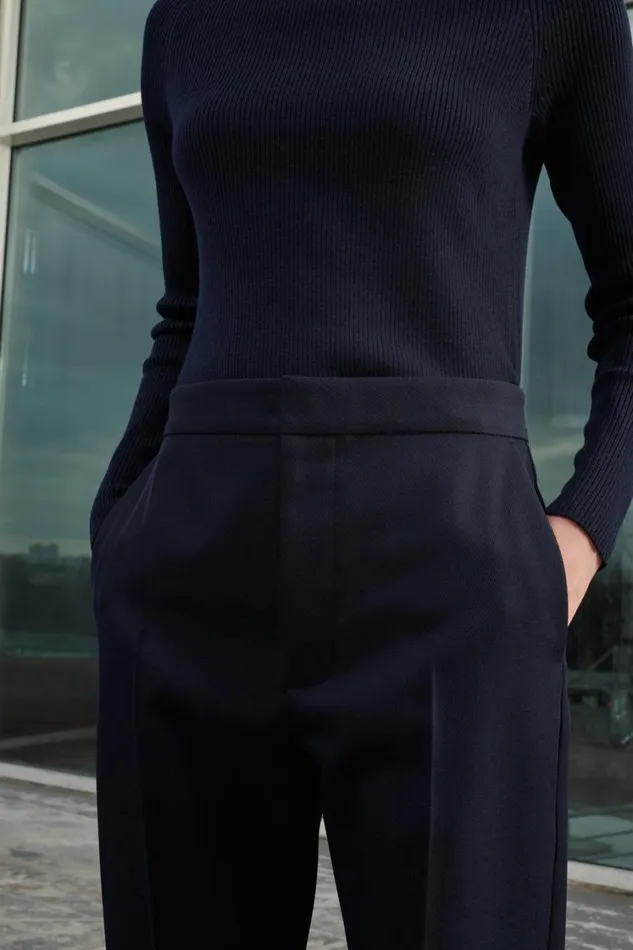 Women VALENCIA TROUSERS Navy Soeur Trousers