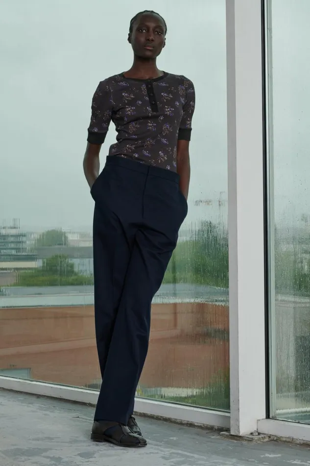 Women VALENCIA TROUSERS Navy Soeur Trousers