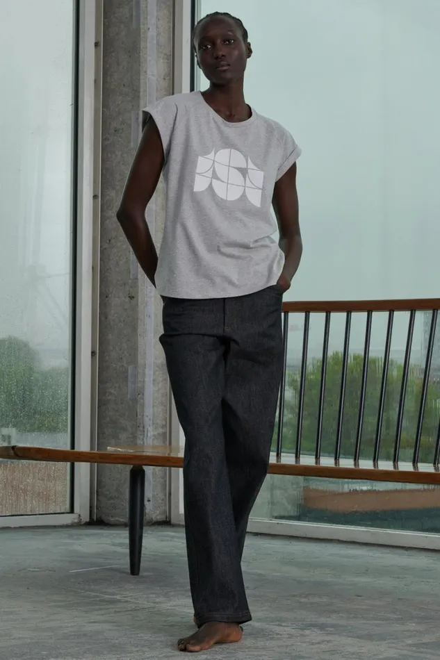 Women VALENTINA TEESHIRT Mottled Grey Soeur TShirts and Sweatshirts