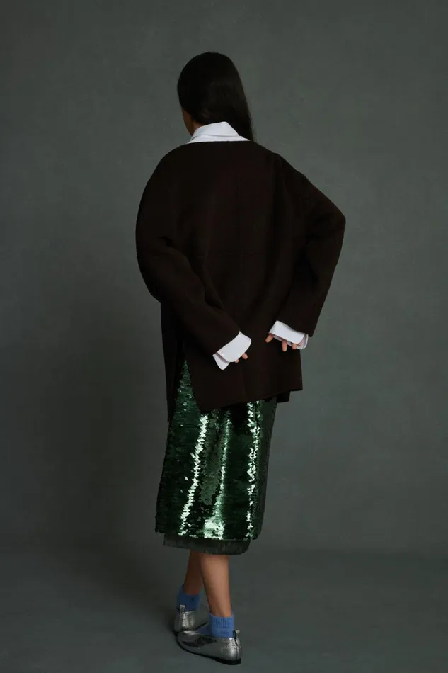 Women VALERIANE JUMPER Mottled Brown Soeur Jumpers and Cardigans