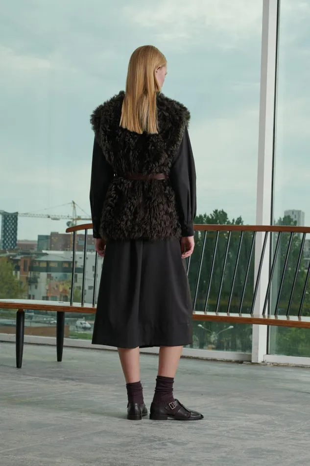 Women VALFREDO WAISTCOAT Brown Soeur Jackets and Coats