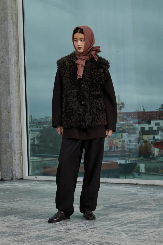 Women VALFREDO WAISTCOAT Brown Soeur Jackets and Coats