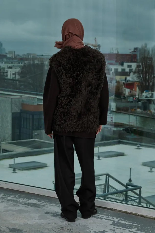 Women VALFREDO WAISTCOAT Brown Soeur Jackets and Coats