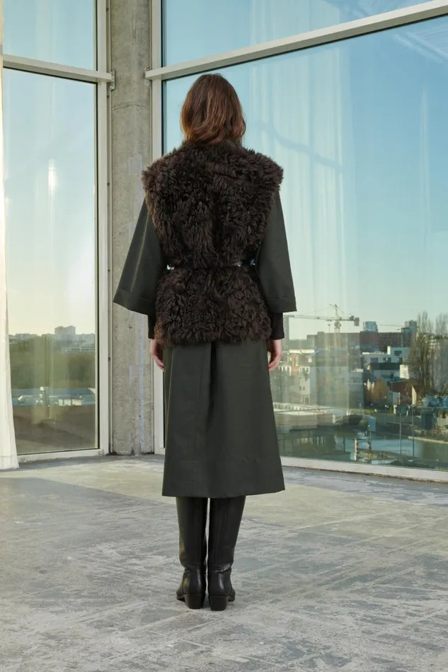 Women VALFREDO WAISTCOAT Brown Soeur Jackets and Coats