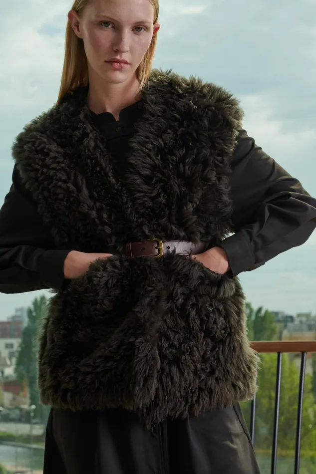 Women VALFREDO WAISTCOAT Brown Soeur Jackets and Coats