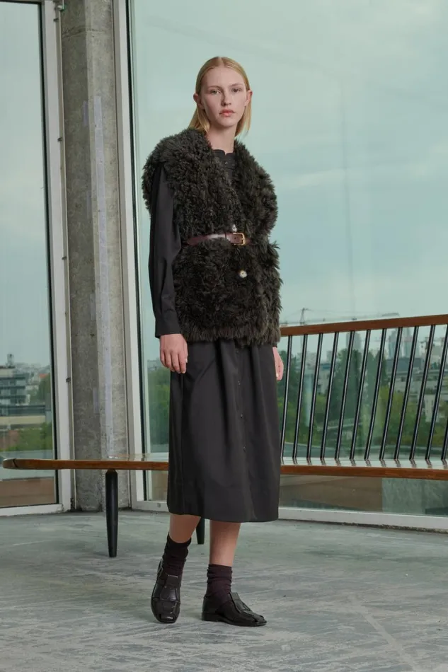 Women VALFREDO WAISTCOAT Brown Soeur Jackets and Coats