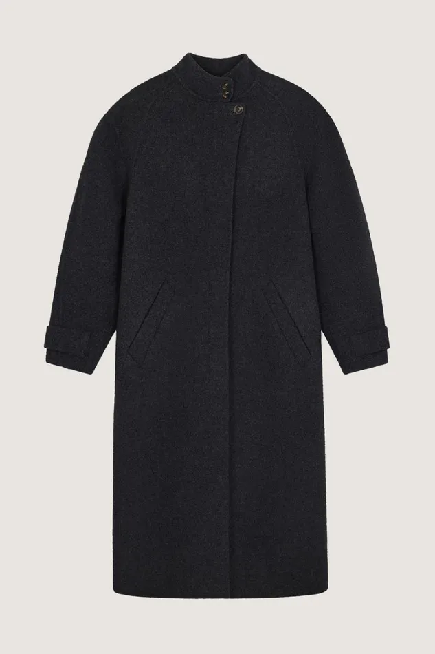 Women VANCOUVER COAT Dark Mottled Grey Soeur Jackets and Coats