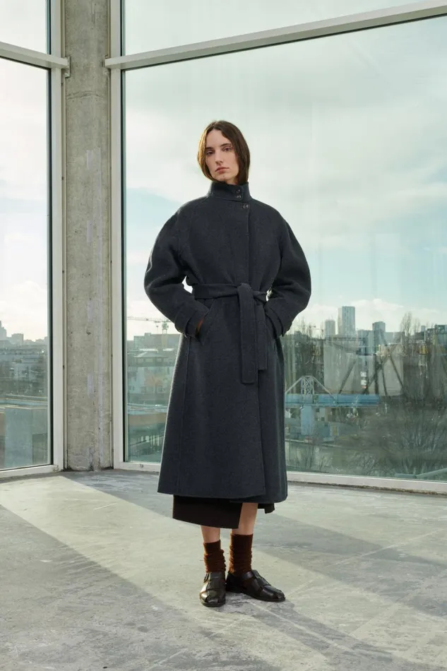 Women VANCOUVER COAT Dark Mottled Grey Soeur Jackets and Coats
