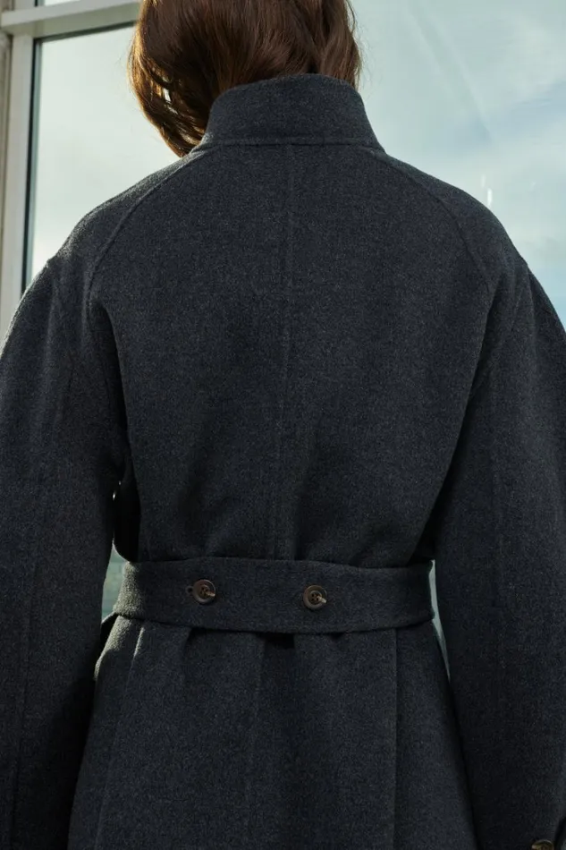 Women VANCOUVER COAT Dark Mottled Grey Soeur Jackets and Coats