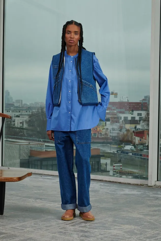 Women VANNES SHIRT Blue Soeur Shirts