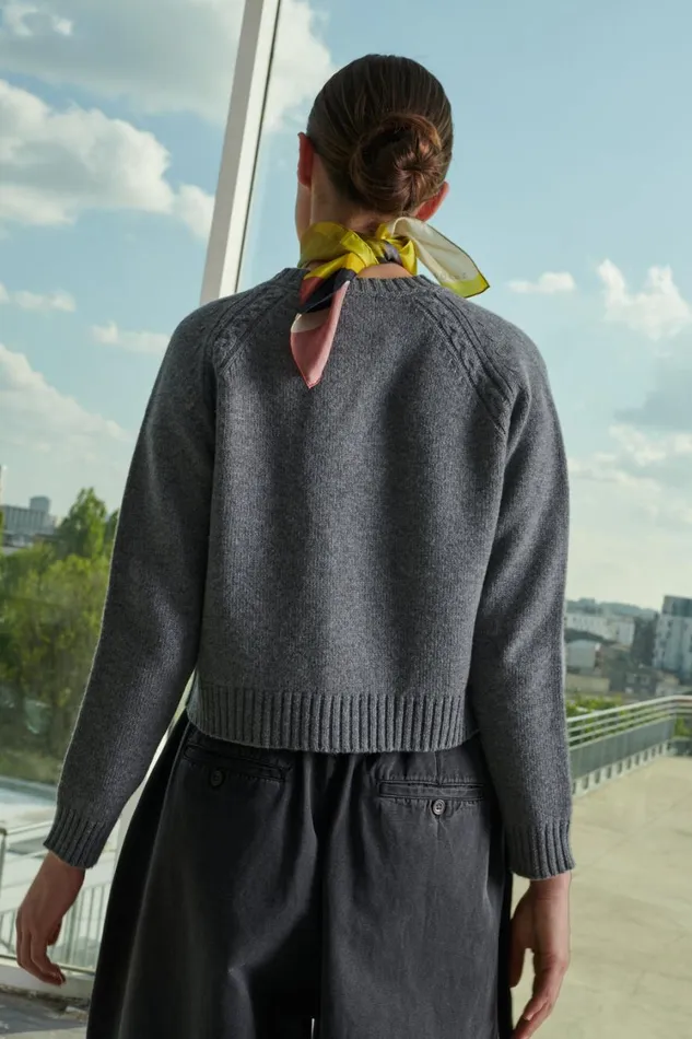 Women VERMONT CARDIGAN Grey Soeur Jumpers and Cardigans