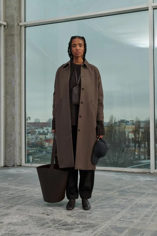 Women VERNAIS COAT Iced Brown Soeur Jackets and Coats