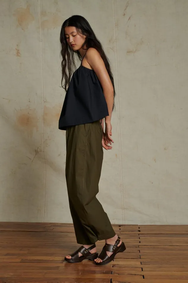 Women VERNON TROUSERS Dark Khaki Soeur Trousers