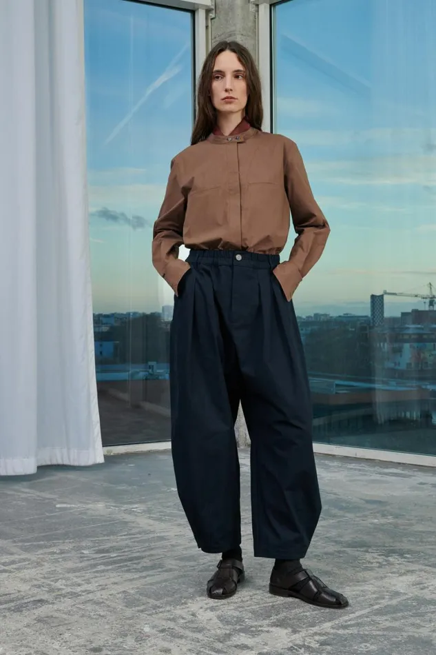 Women VERNON TROUSERS Navy Soeur Trousers